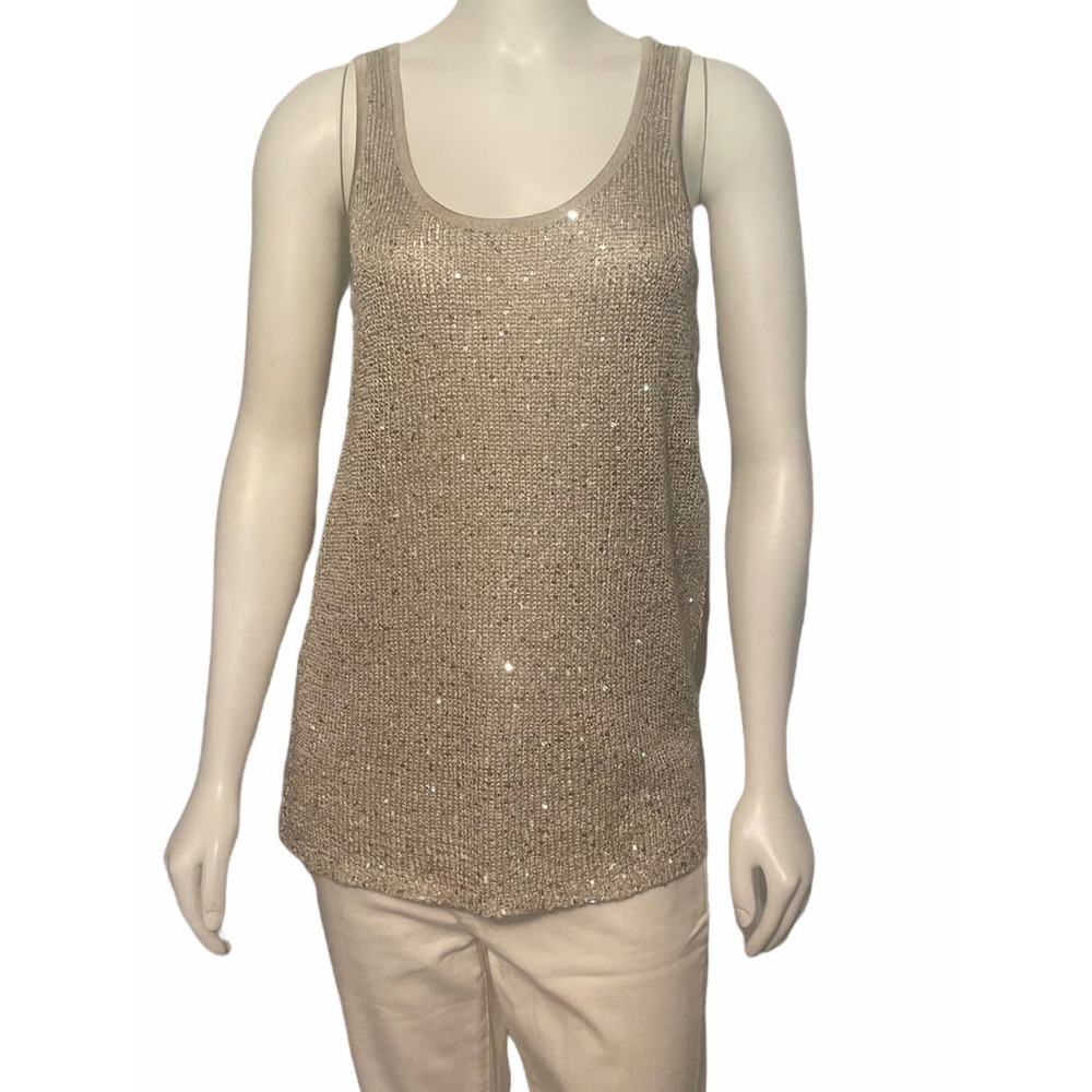 Matty m gold tank sweater S‎ NWT